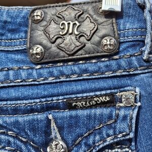 Miss Me Designer Skinny JE5014519L Blue Jeans  Women Size 25